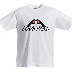 11teamsports T-Shirt LOVE Voetbal Wit