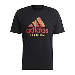 adidas Belgium DNA T-shirt met grafische print zwart