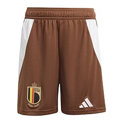 adidas Belgie korte broek Uit EM 2024 kids bruin 