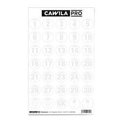 Cawila PRO Stickerset Rückennummer 30mm Weiss