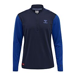 Hummel HMLPro Grid Sweatshirt met halve rits blauw F7130