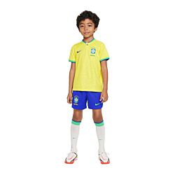 Nike Brasilien Minikit Home 2022/2023 Kids Gelb Blau F740