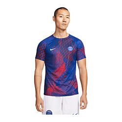 Nike Paris St. Germain prematchshirt 2022/2023 blauw F418
