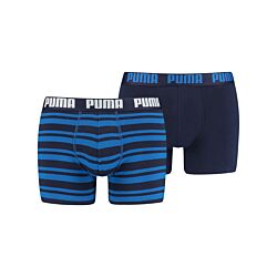 Puma Heritage Stripe Boxer Pack van 2 blauw F056