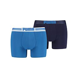 Puma geplaatst Logo Boxer Pack van 2 blauw F056