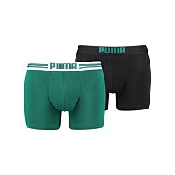 Puma Placed Logo Boxer Pack van 2 groen F030