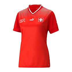 Puma Switzerland Home WK 2022 damesshirt rood F01