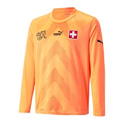 Puma Switzerland TW shirt met lange mouwen WK 2022 kinderen geel F09