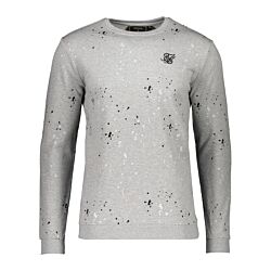 SikSilk Oversized Paint Splatter sweatshirt Grijs