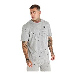 SikSilk Paint Splatter T-shirt grijs