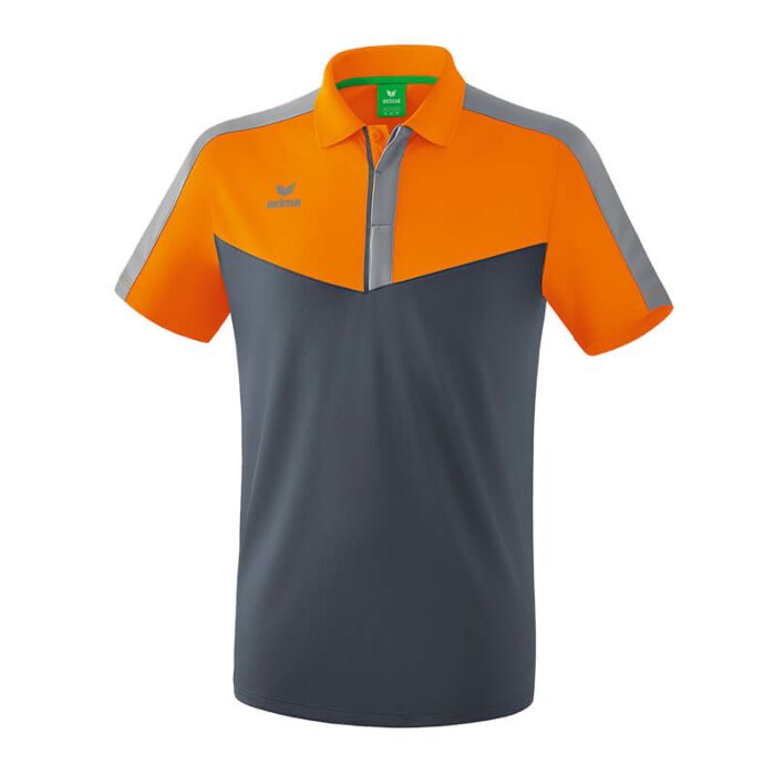 terugvallen rand Kampioenschap Erima Squad Polo Shirt Oranje Grijs