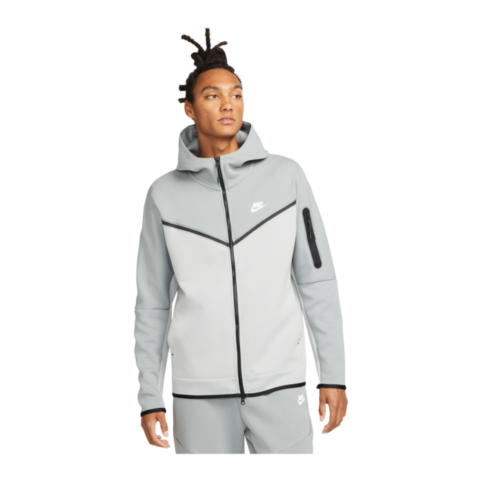Stroomopwaarts Machtigen verteren Nike Tech fleece jack met capuchon grijs wit F074